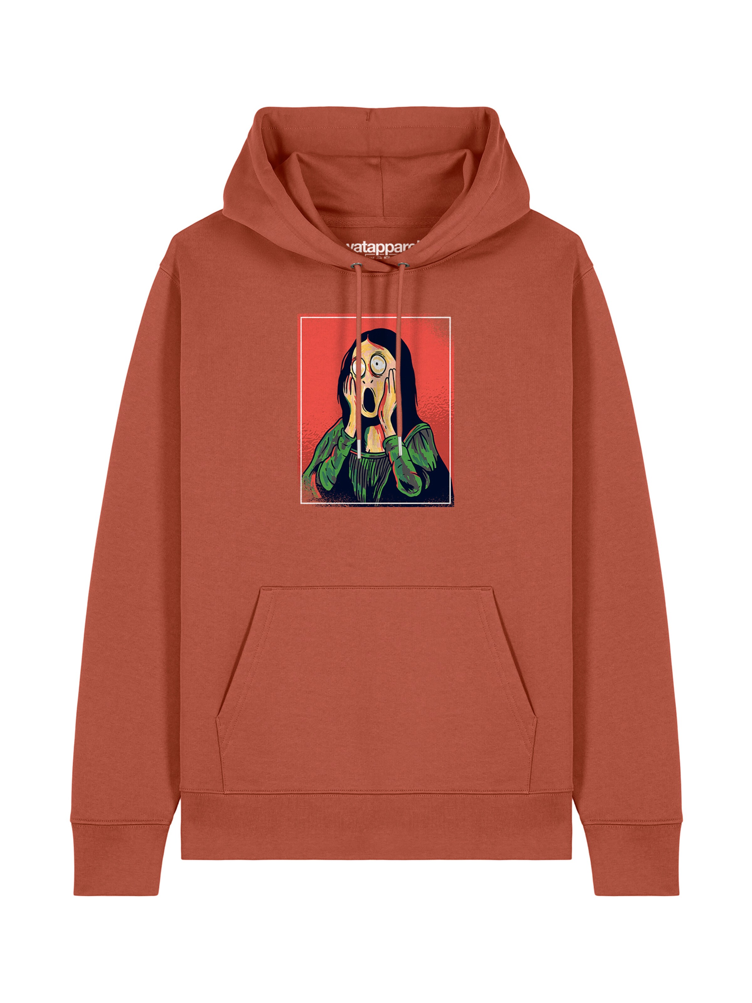 Sweat-shirt 'Mona Lisa Scream' Watapparel en marron : devant