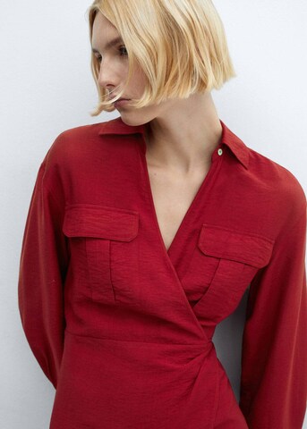 Rochie tip bluză 'Maria' de la MANGO pe roșu