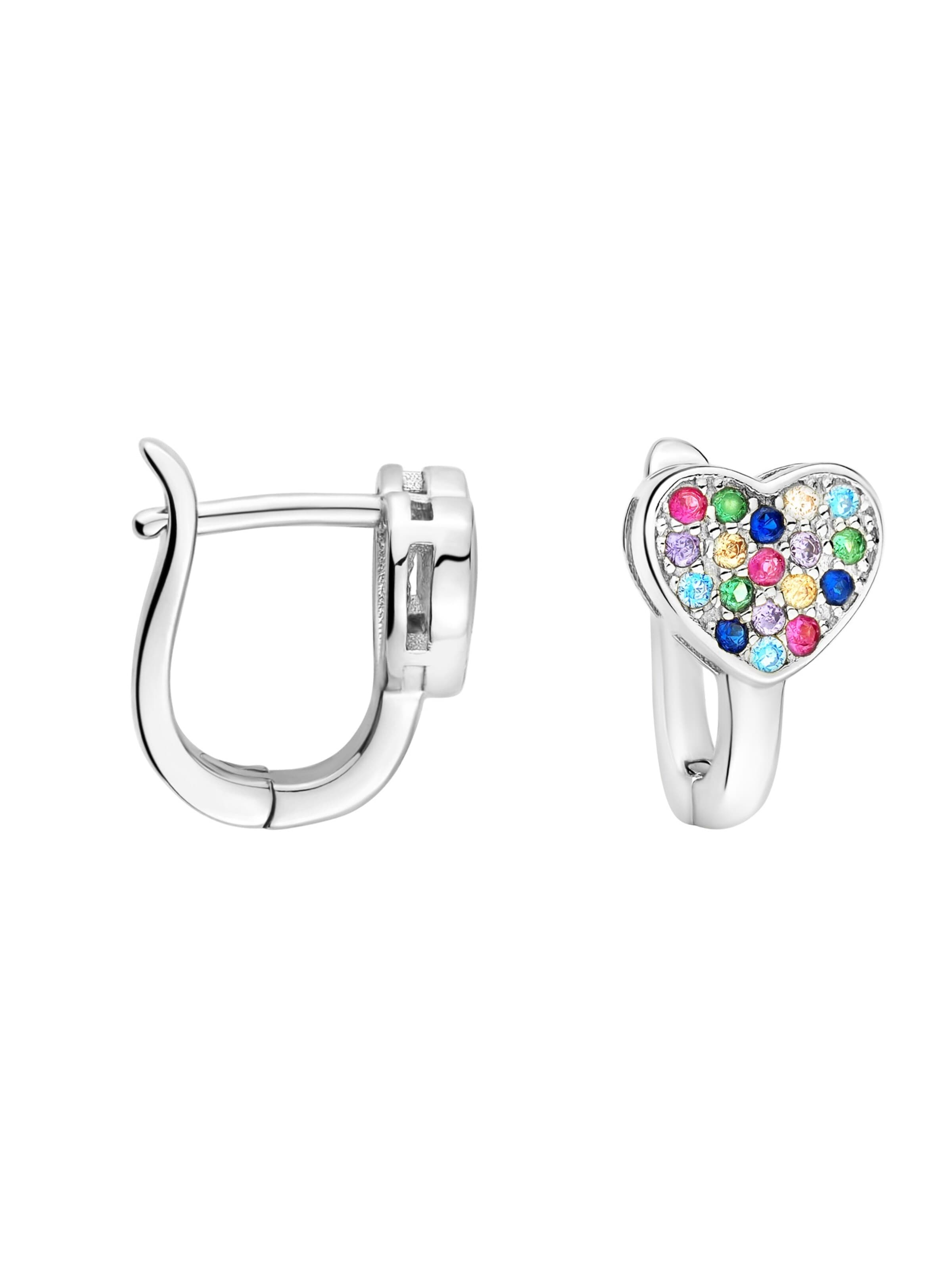 Sofia Milani Earrings 'Heart' in Silver: front