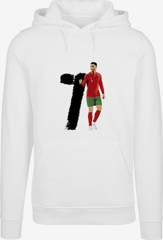 Merchcode Sweatshirt 'Player 3' in Wit: voorkant