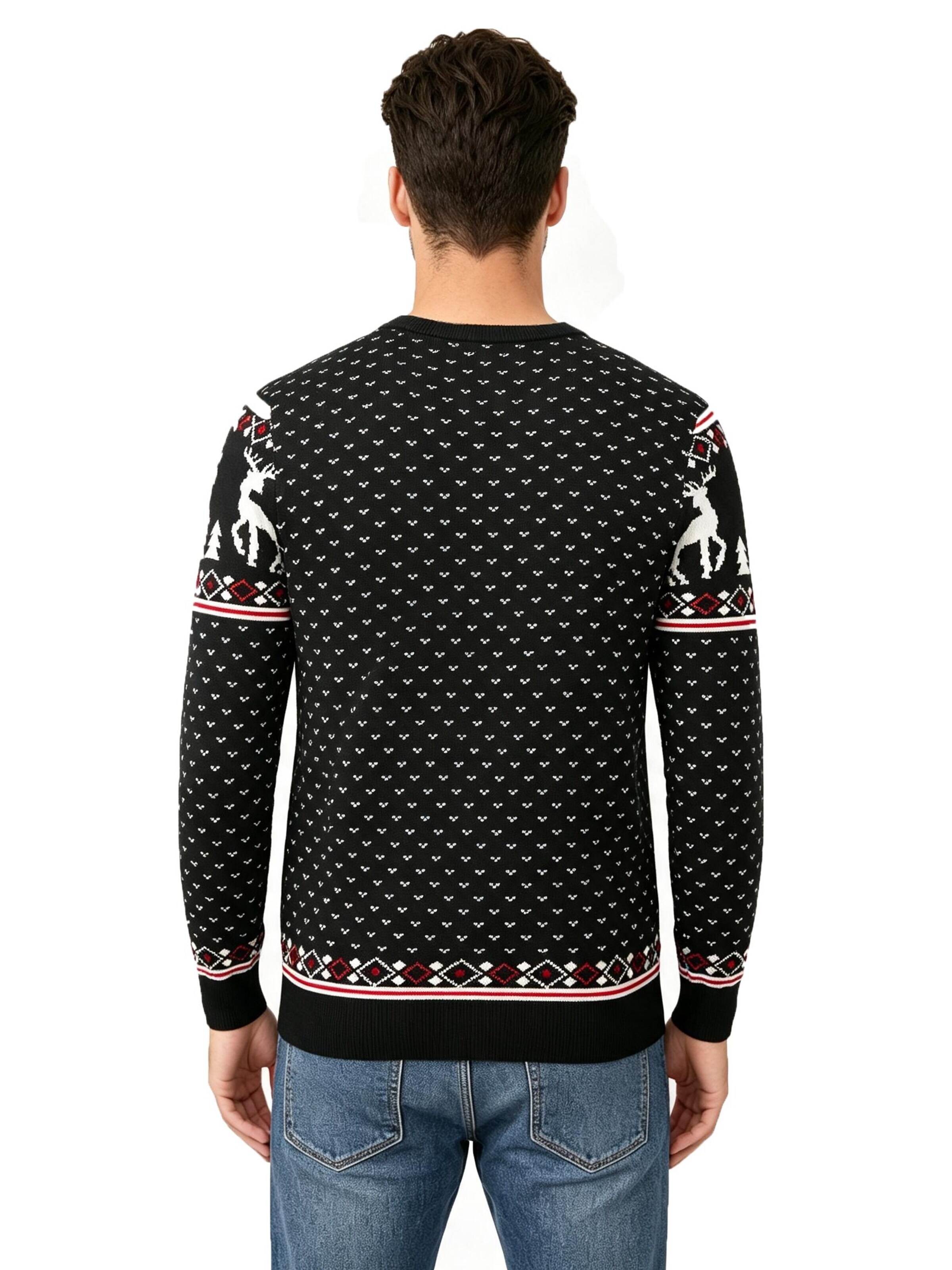 KoJooin Sweater 'Weihnachtspullover für Herren' in Black