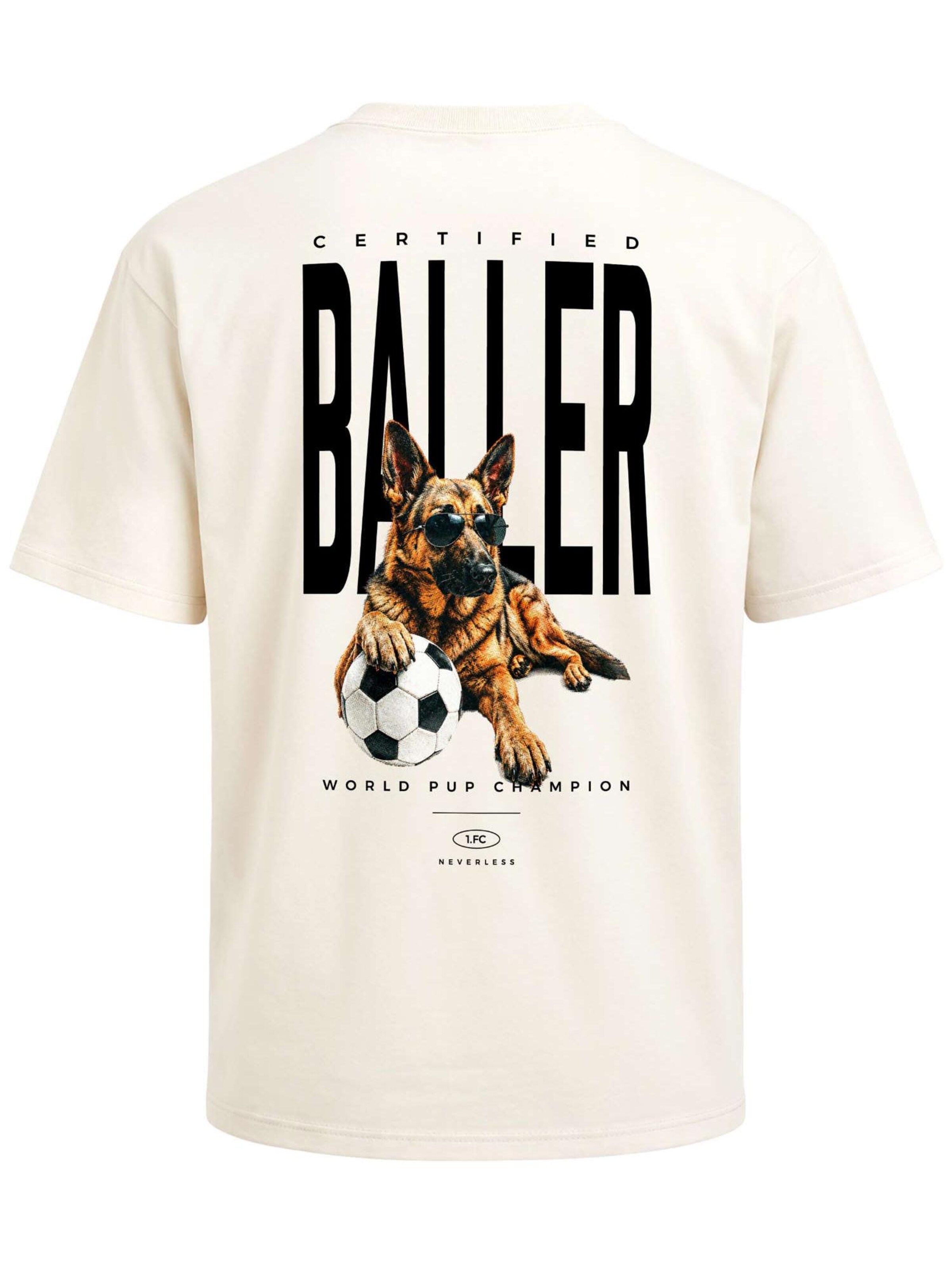Neverless Shirt 'Pub Champion'‌‌‌‌‌‌‌‌ in Beige