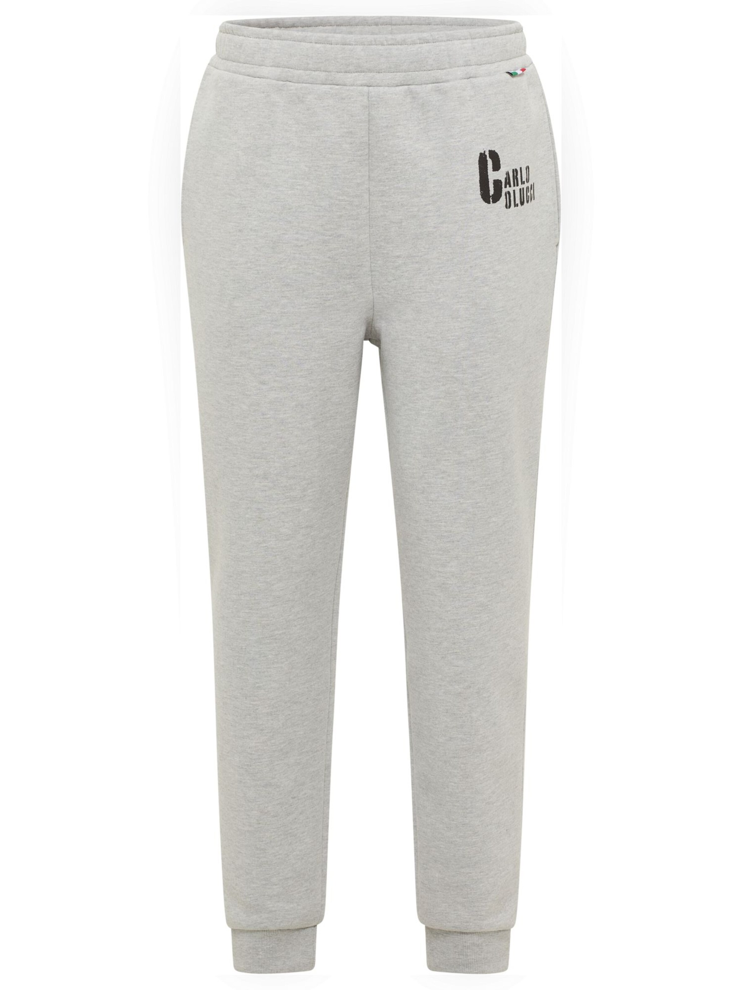 Carlo Colucci Pantalon 'Fabiano' en gris chiné / noir, Vue avec produit