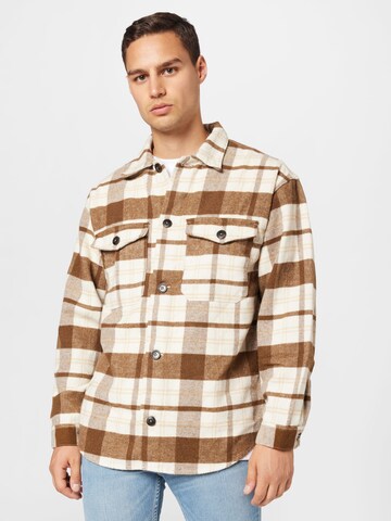 Coupe regular Chemise JACK & JONES en beige : devant