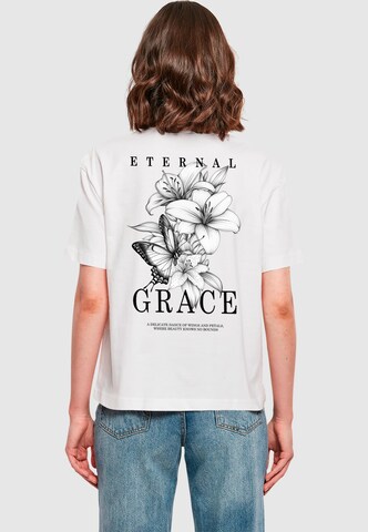 Merchcode T-Shirt 'Eternal Grace' in Weiß: Vorderseite