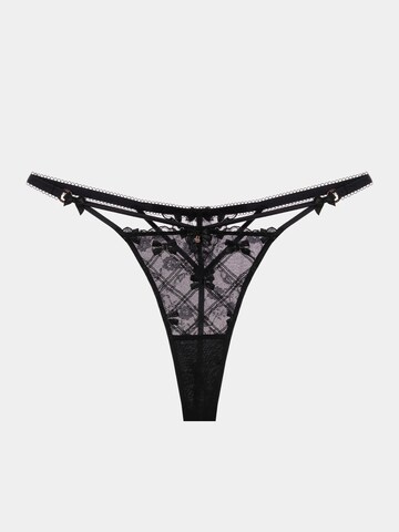 String 'Anna Thongs' di Gianna Bellucci in nero: frontale