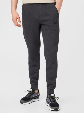 Effilé Pantalon de sport PUMA en gris : devant