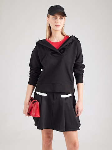 Sweat-shirt Karl Lagerfeld en noir : devant