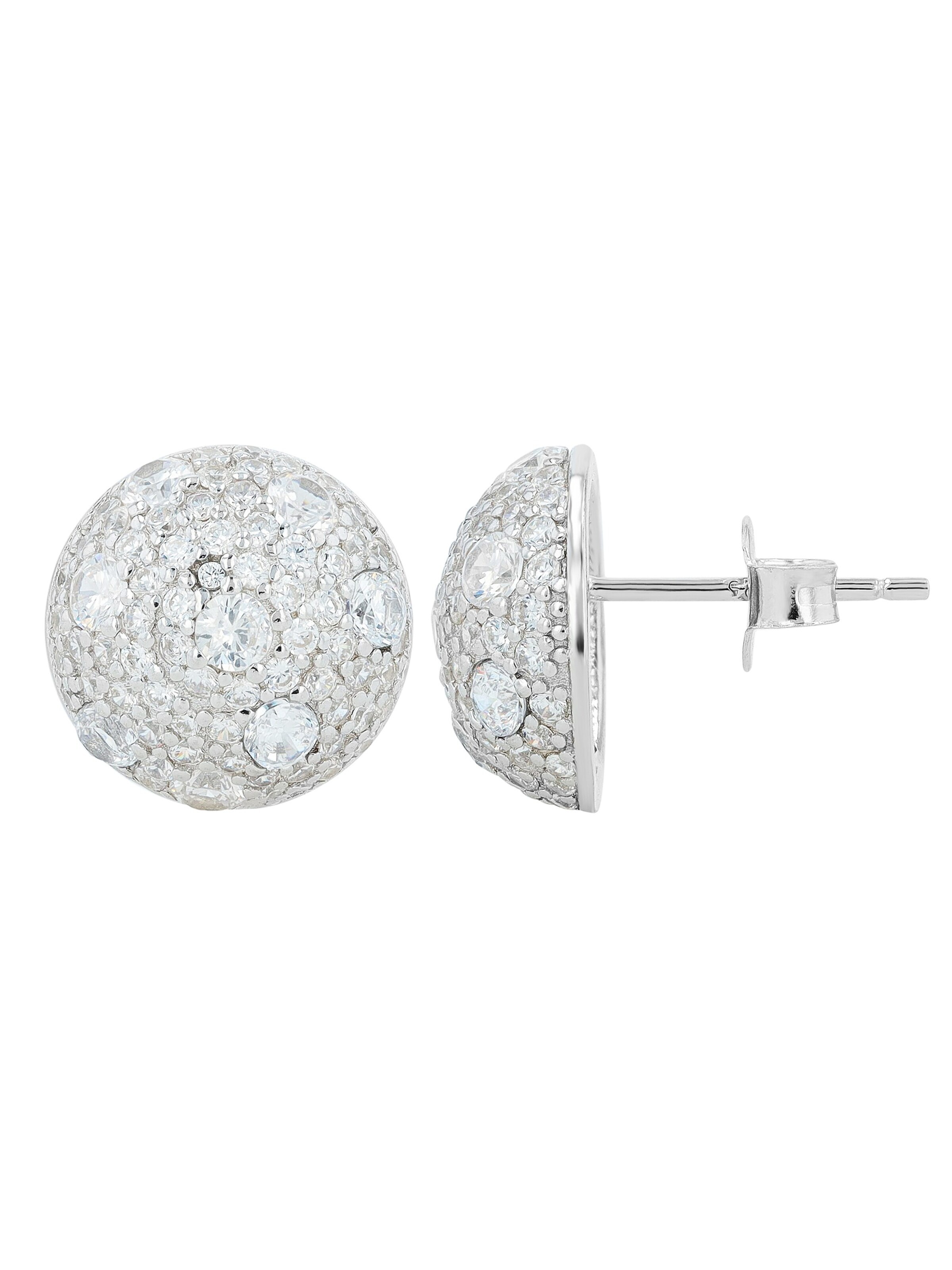 Akzent Earrings '"Nury" aus 925 Sterlingsilber, rhodiniert, langlebig' in Silver