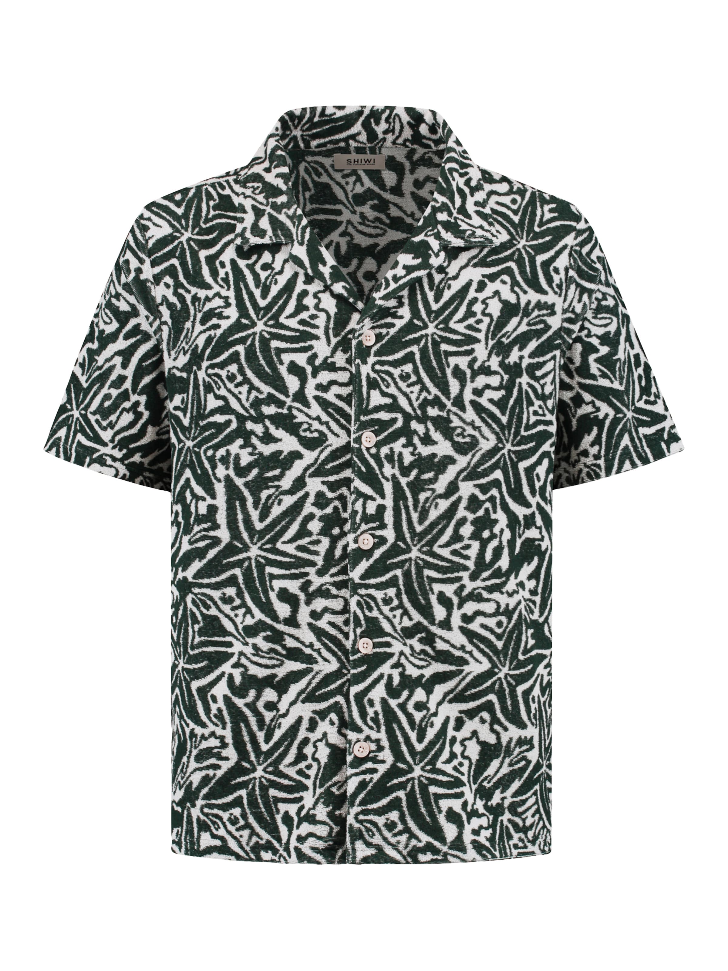 Shiwi Comfort Fit Риза 'Ted Starfish' в зелено: отпред