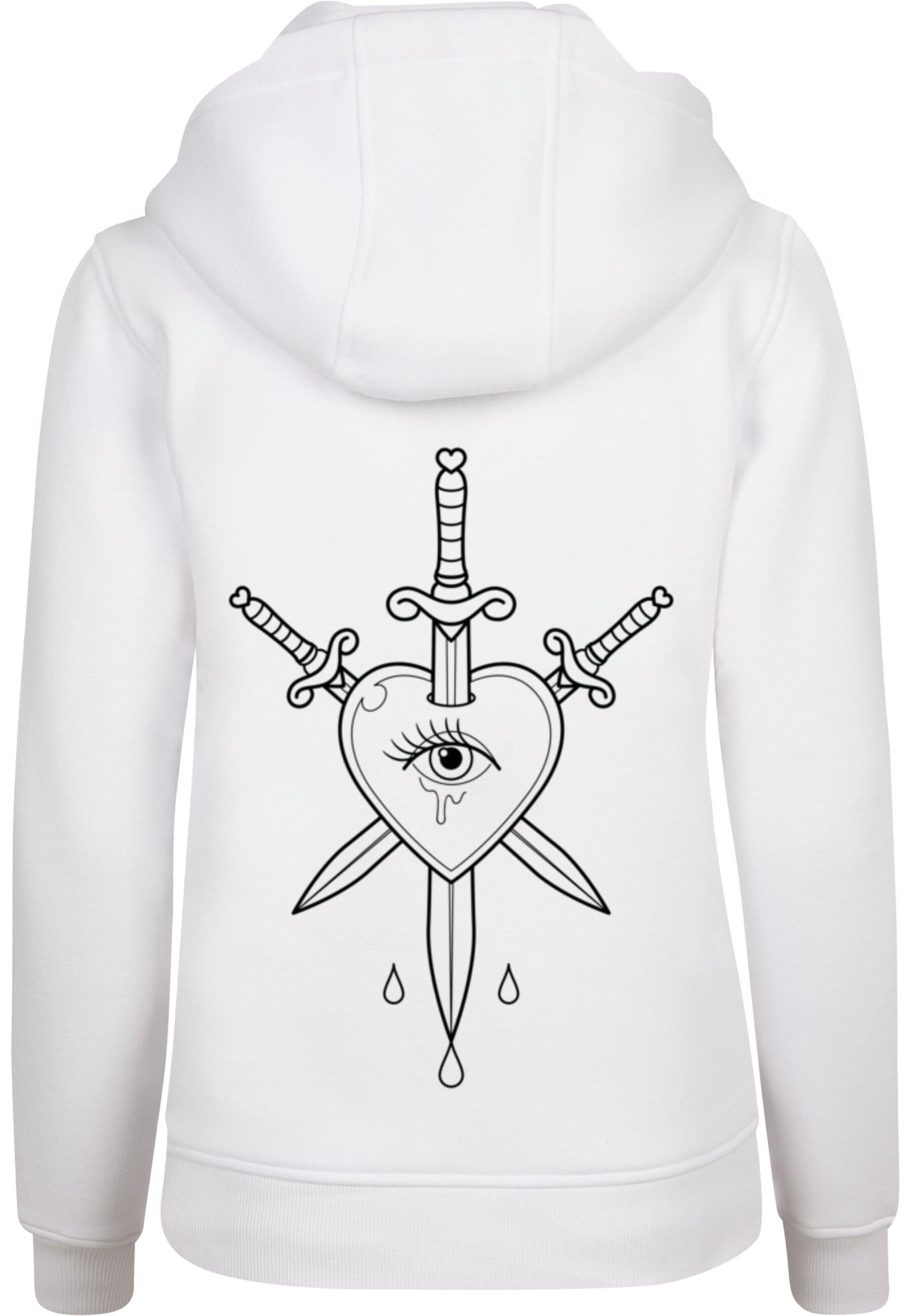 Sweat-shirt 'Heartbreaker Lovetaker' Mister Tee en blanc