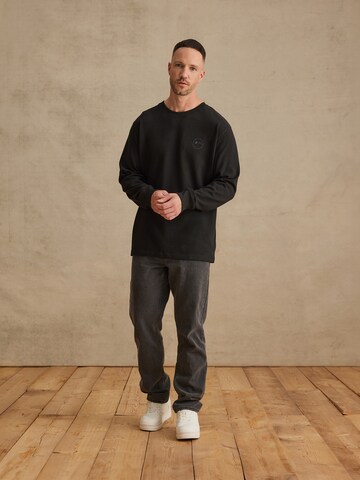 DAN FOX APPAREL Sweatshirt 'Koray' (GOTS) in Schwarz