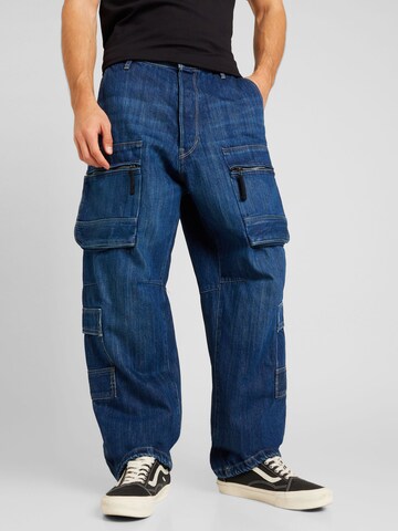 Loosefit Jeans cargo di G-Star RAW in blu: frontale