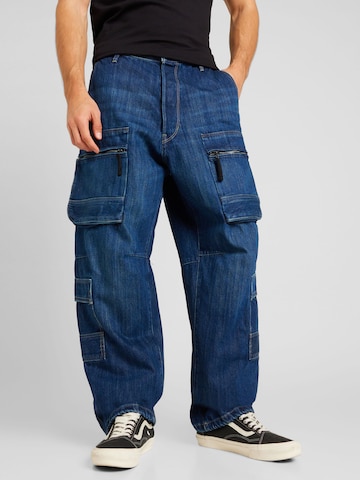 Loosefit Jeans cargo G-Star RAW en bleu : devant