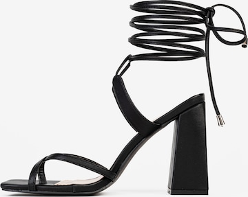 Celena T-Bar Sandals 'Chenaya' in Black: front