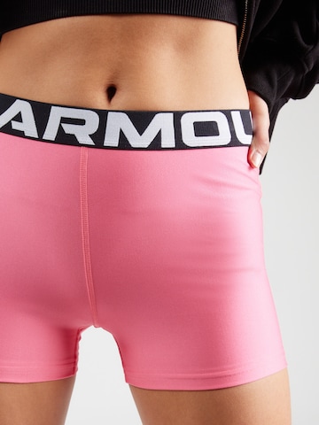UNDER ARMOUR Skinny Športové nohavice 'Authentics' - Ružová