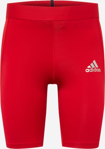 ADIDAS SPORTSWEAR - Calças de desporto 'Techfit ' em vermelho: frente