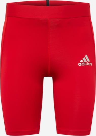ADIDAS SPORTSWEAR Urheiluhousut 'Techfit' värissä viininpunainen / valkoinen, Tuotenäkymä
