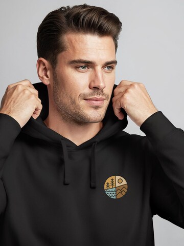 Neverless Sweatshirt 'Outdoor Badge' in Black