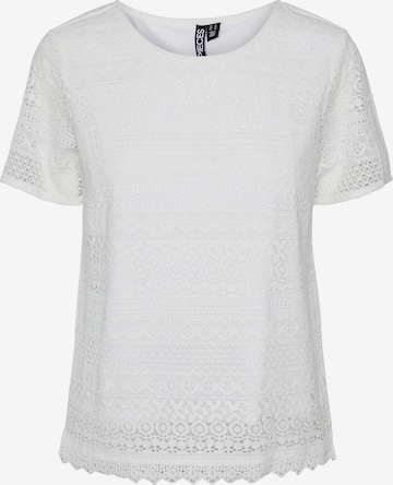 PIECES T-shirt 'Lima' i vit: framsida