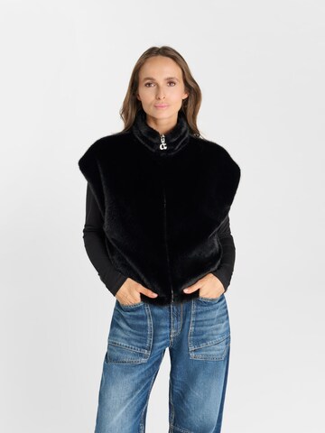 Gilet 'FAUVE' Le Temps Des Cerises en noir : devant
