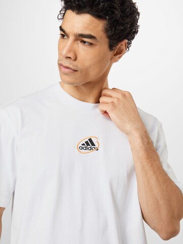 Tricou funcțional 'Scribble' de la ADIDAS PERFORMANCE pe alb