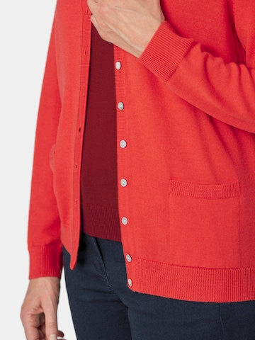 Goldner Strickjacke in Rot