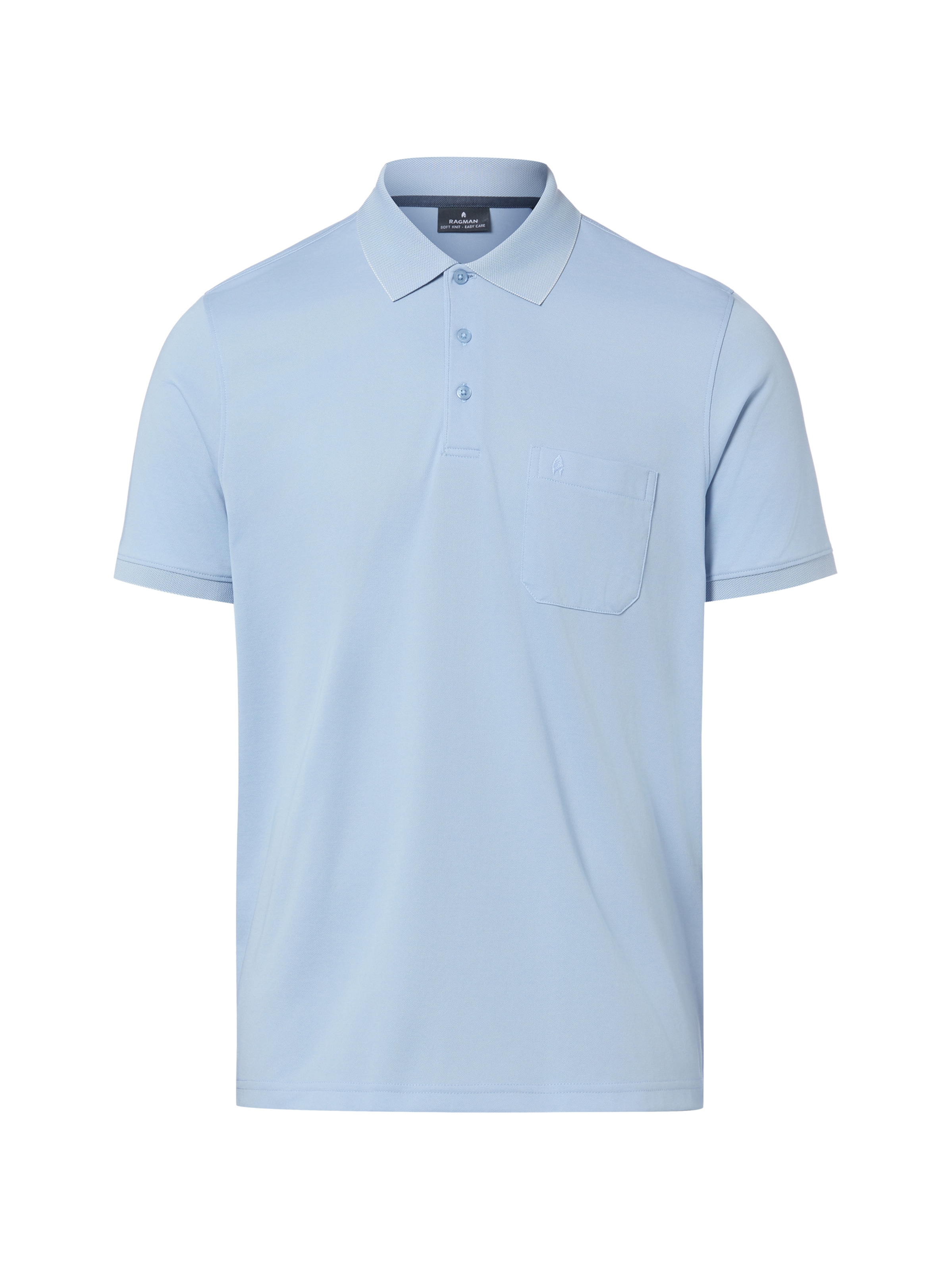 Ragman Poloshirt in Blau: Vorderseite