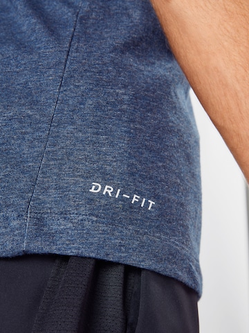 NIKE Rovný strih Funkčné tričko - Modrá