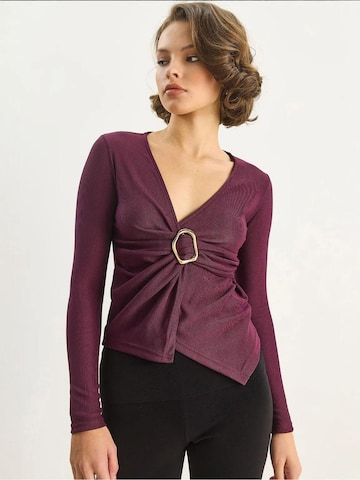 Bianco Lucci Shirt in Lila: voorkant