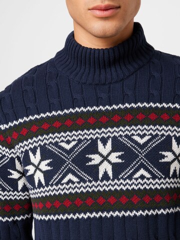 SELECTED HOMME - Pullover 'Flake' em azul