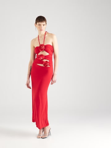 Nasty Gal - Vestido de festa 'Rosette' em vermelho: frente
