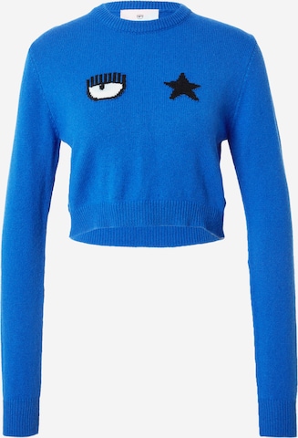 Pullover 'MAGLIERIA' di Chiara Ferragni in blu: frontale