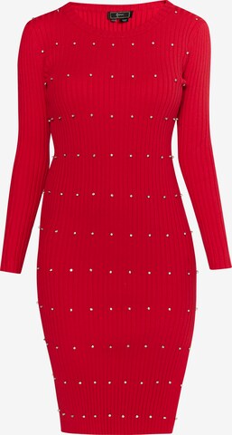 faina Pletené šaty - Červená: predná strana