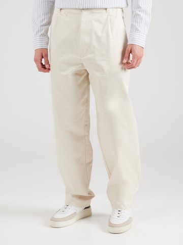 Loosefit Pantaloni con pieghe 'C-Kai-DPL' di BOSS in beige: frontale