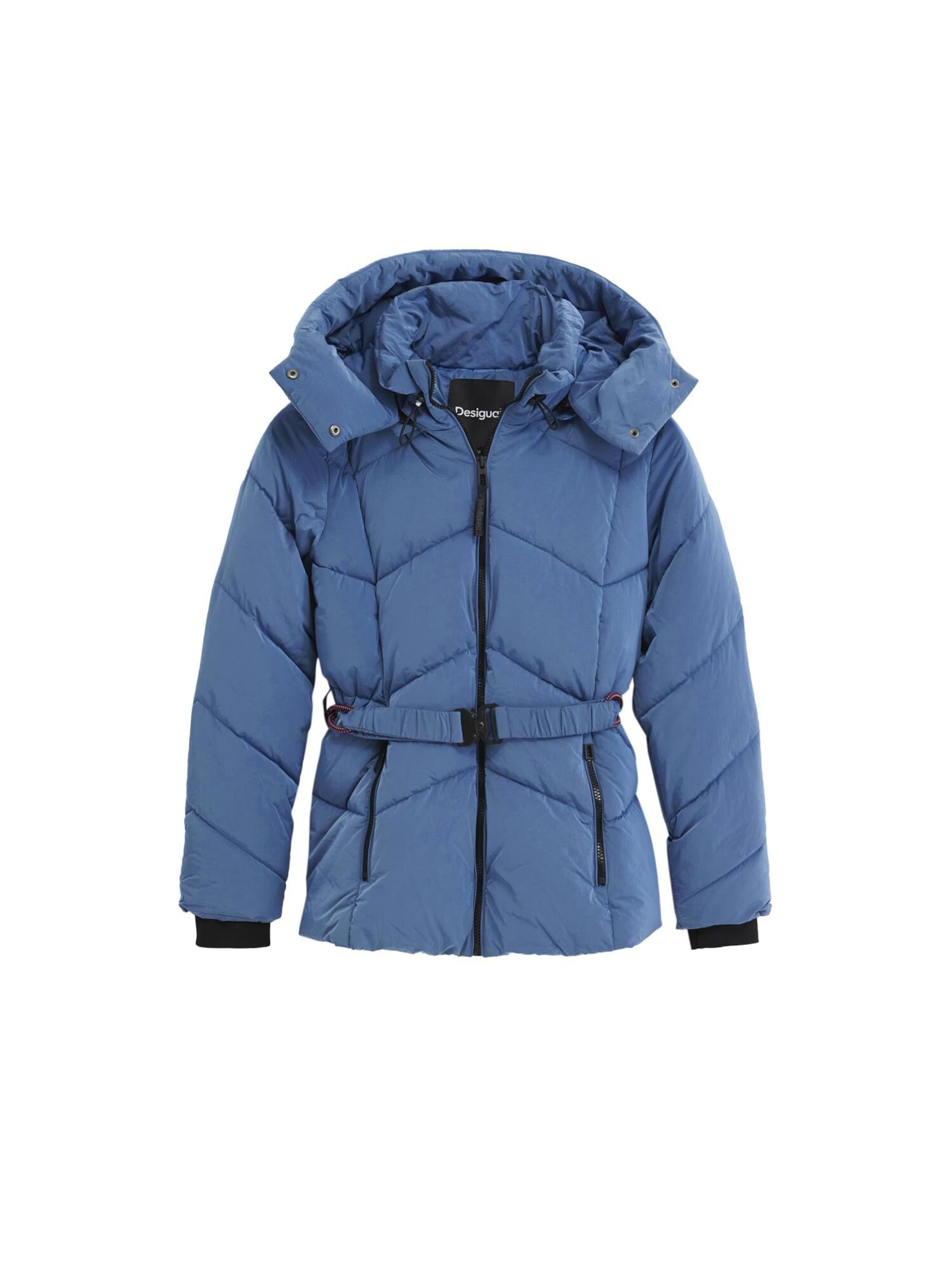 Desigual Zimní bunda – modrá: přední strana