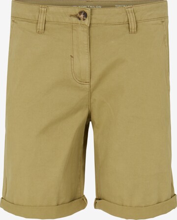 TOM TAILOR Regular Chino trousers in Green: front