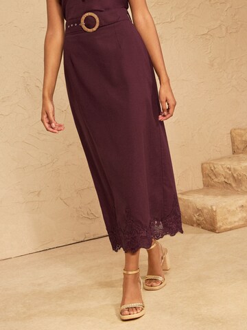 love & roses Skirt in Purple