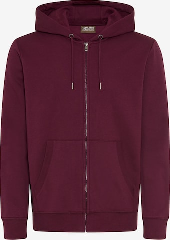 Man's World Zip-Up Hoodie in Red: front