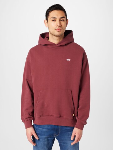 Sweat-shirt 'Gold Tab Hoodie' LEVI'S ® en rouge : devant