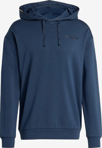 ADIDAS TERREX Athletic Sweatshirt in Blue: front