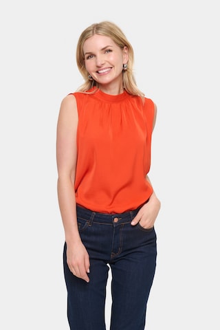SAINT TROPEZ Top 'Aileen' in Rood: voorkant
