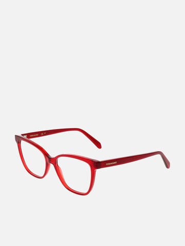 FERRAGAMO Zonnebril in Rood: voorkant