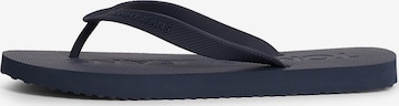 Tommy Jeans Teenslippers in Blauw: voorkant