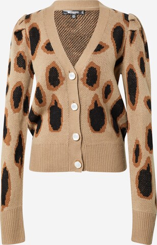 Missguided Knit cardigan in Brown: front