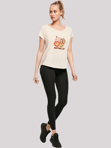 F4NT4STIC Shirt 'Festive AF ' in Beige