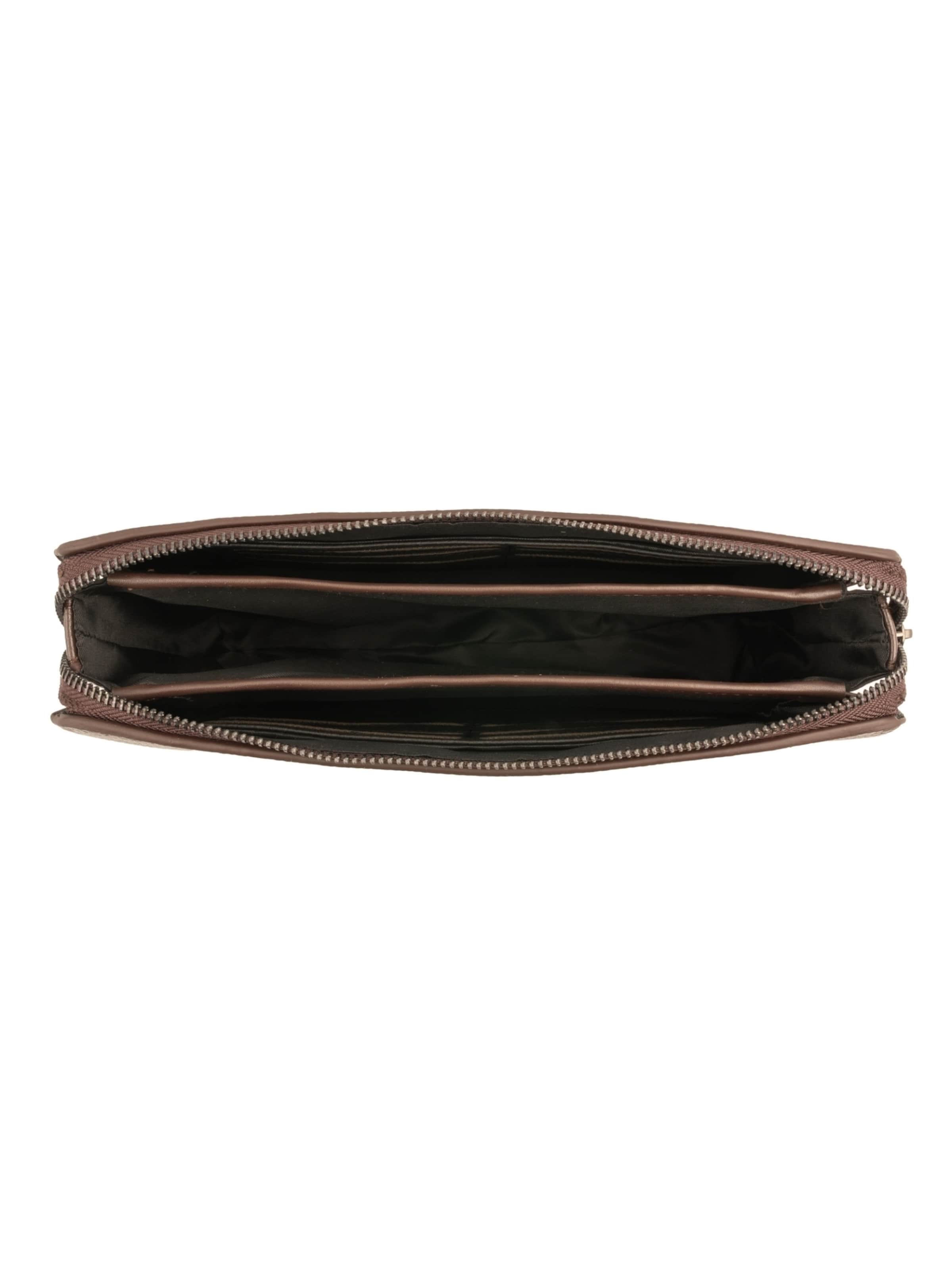 Moneyhold Clutch 'Compact' in Braun