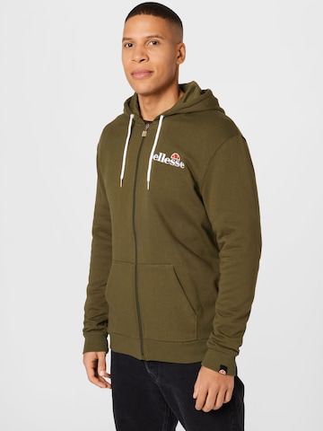 ELLESSE Regular fit Zip-Up Hoodie 'Berieo' in Green: front