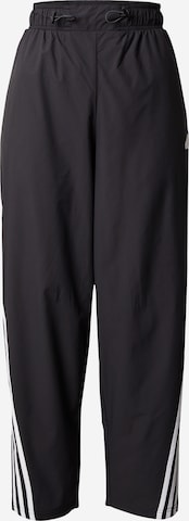 ADIDAS SPORTSWEAR Loose fit Workout Pants in Black: front