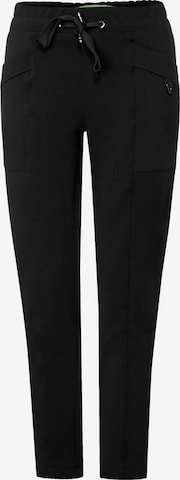 STREET ONE Slimfit Kalhoty – černá: přední strana